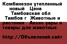 Комбинезон утепленный новый › Цена ­ 800 - Тамбовская обл., Тамбов г. Животные и растения » Аксесcуары и товары для животных   